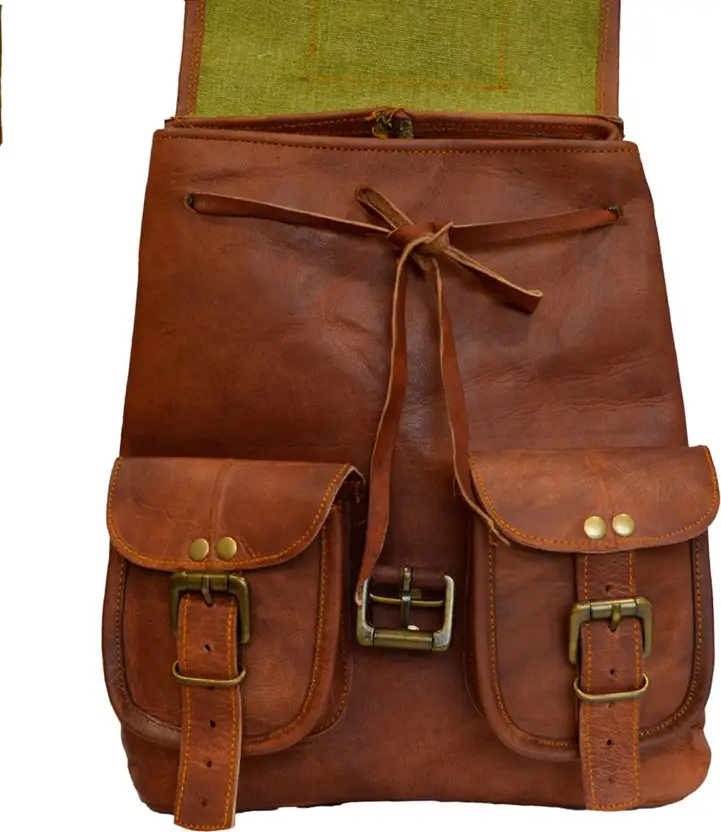 Vintage Leather Backpack - Image 4